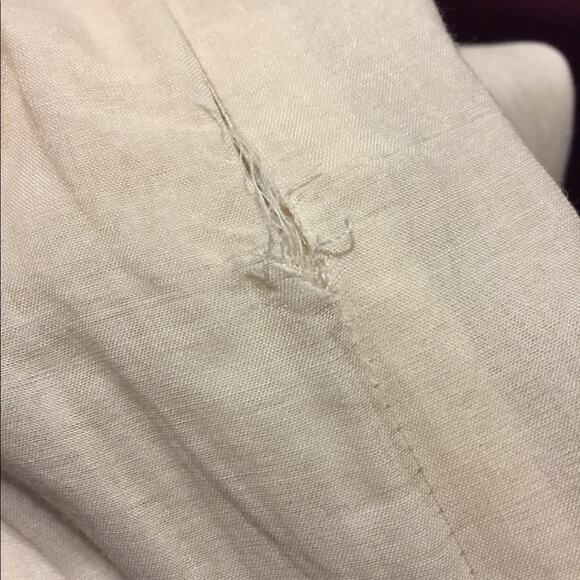 ECI Cream Skirt with Navy Blue Scalloped Embroidered Edge Details, Size 14 - Picture 9 of 13